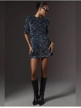 Black Anthropologie Sequin Dress for Sale up to 90% Off: Poshmark